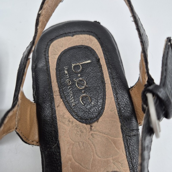b.o.c Born Concept Shoes Womens Size 8 Black Comfort Sandals Strappy Buckle - Picture 10 of 14